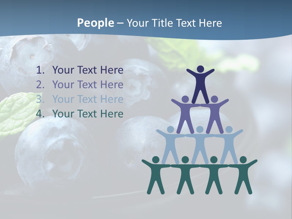 A Bowl Of Blueberries Powerpoint Template PowerPoint Template