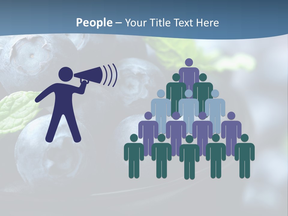 A Bowl Of Blueberries Powerpoint Template PowerPoint Template