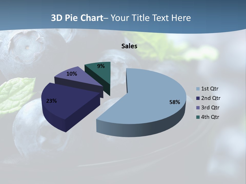 A Bowl Of Blueberries Powerpoint Template PowerPoint Template