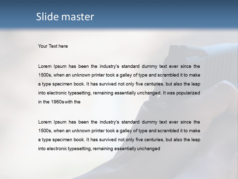 A Person Holding A Gun In Their Hand PowerPoint Template