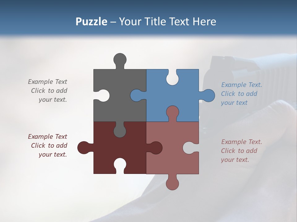 A Person Holding A Gun In Their Hand PowerPoint Template