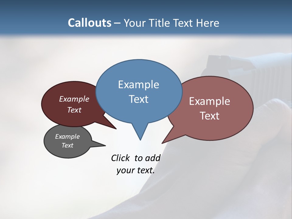A Person Holding A Gun In Their Hand PowerPoint Template