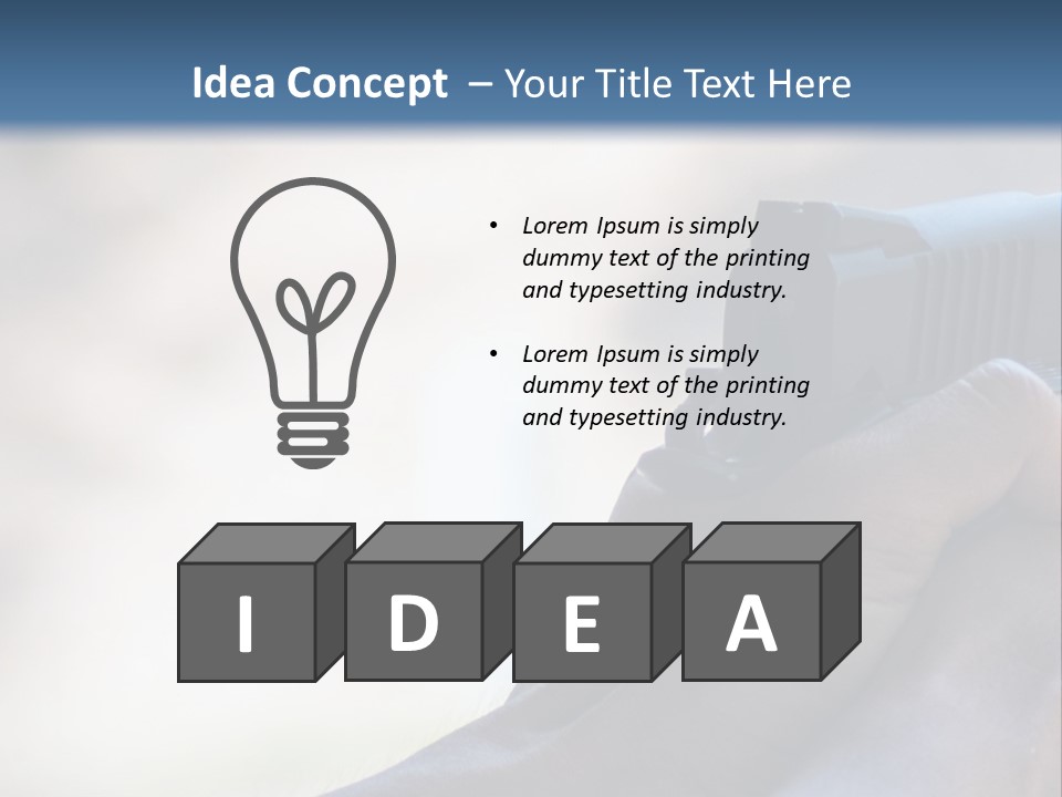 A Person Holding A Gun In Their Hand PowerPoint Template