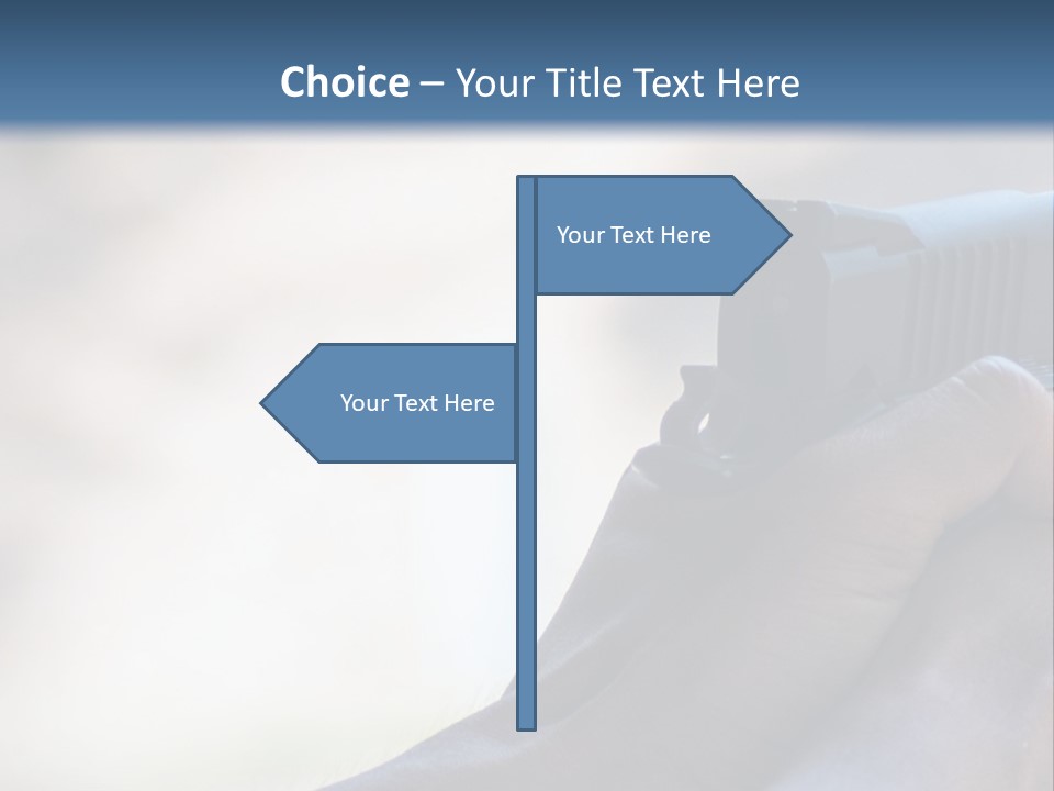 A Person Holding A Gun In Their Hand PowerPoint Template