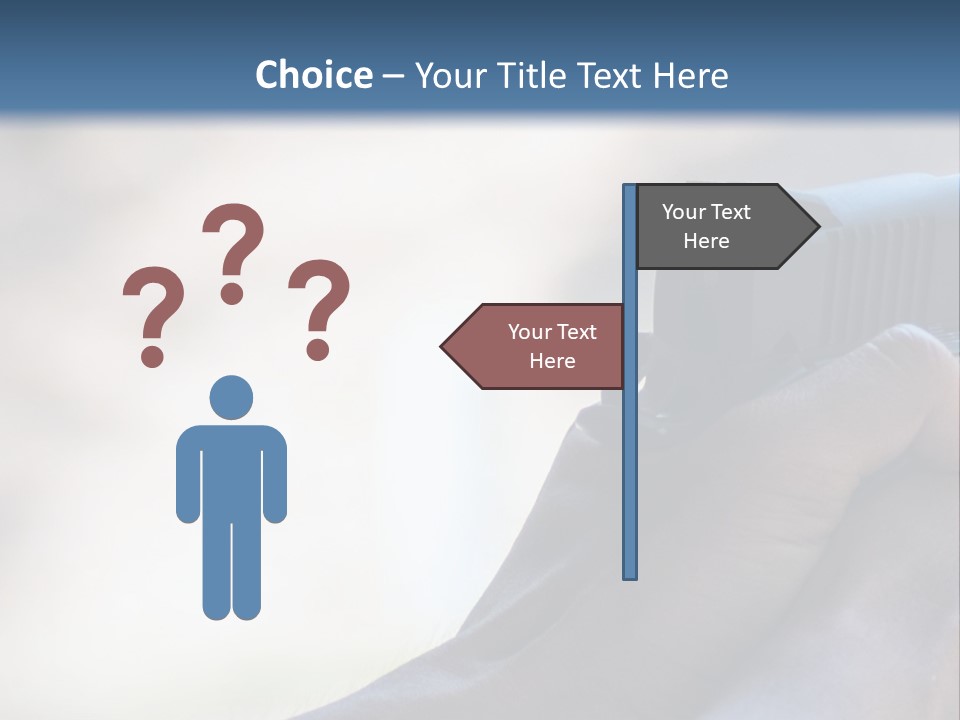 A Person Holding A Gun In Their Hand PowerPoint Template