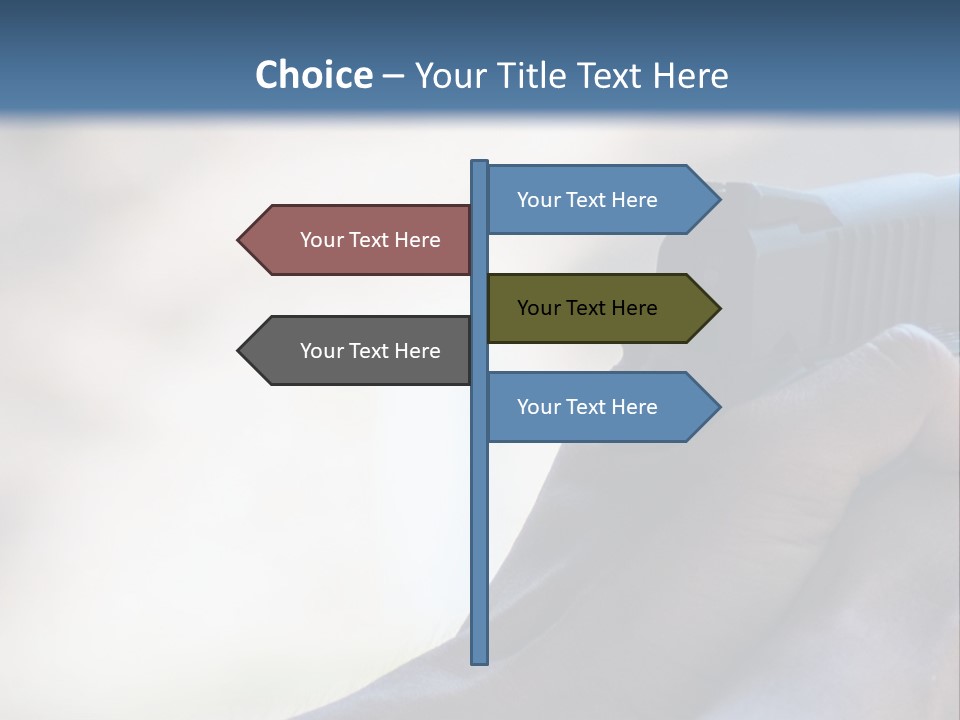 A Person Holding A Gun In Their Hand PowerPoint Template