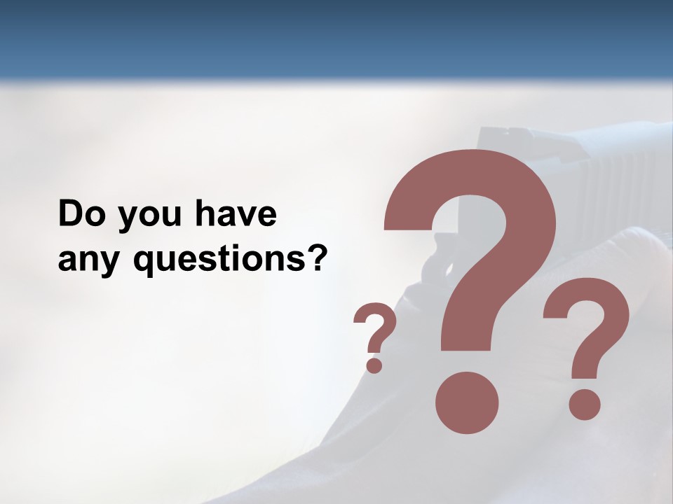 A Person Holding A Gun In Their Hand PowerPoint Template