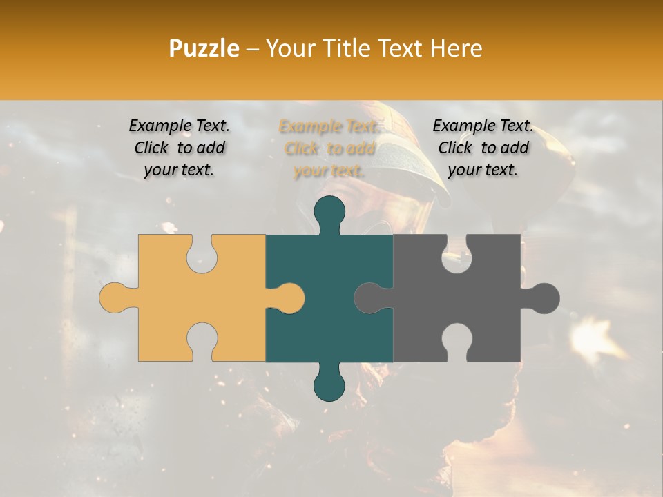 A Man In A Gas Mask Holding A Gun PowerPoint Template