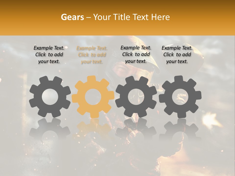 A Man In A Gas Mask Holding A Gun PowerPoint Template