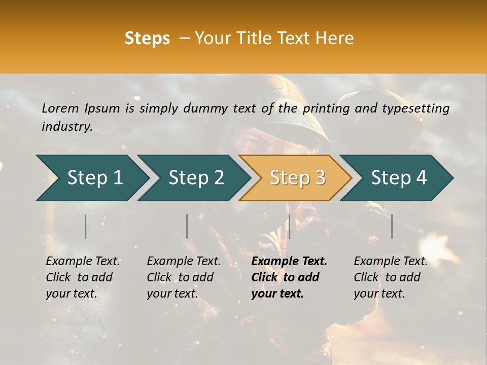 A Man In A Gas Mask Holding A Gun PowerPoint Template