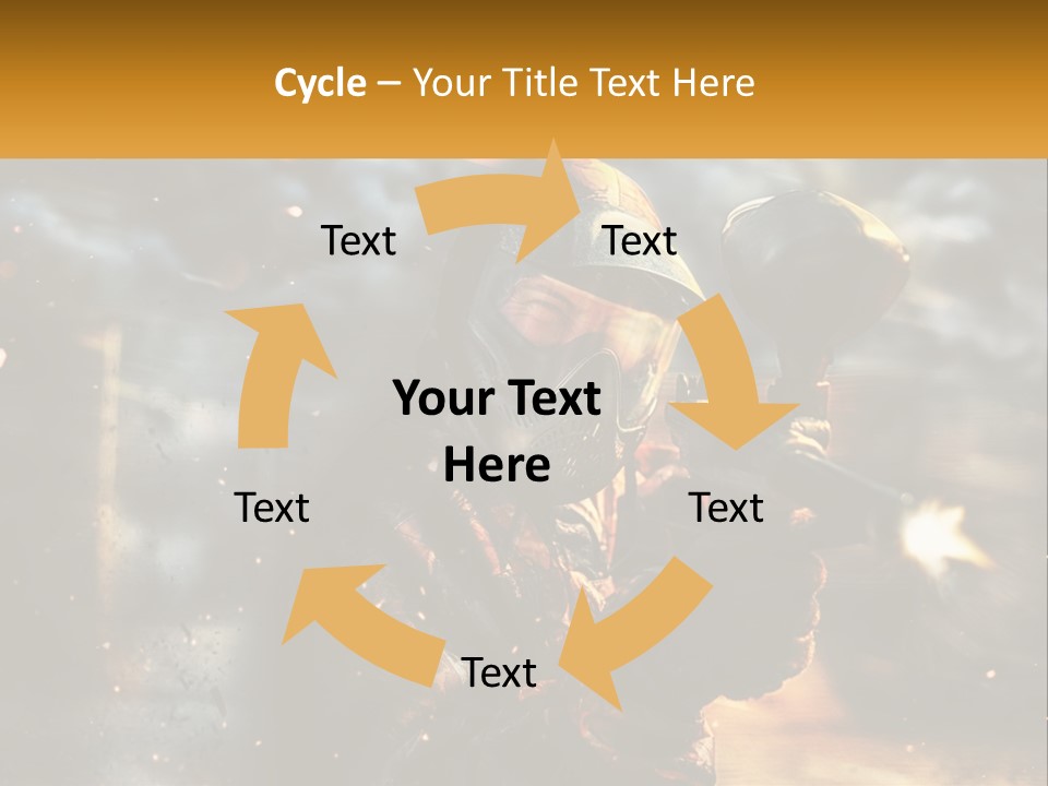 A Man In A Gas Mask Holding A Gun PowerPoint Template