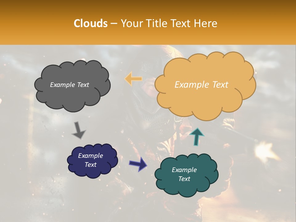 A Man In A Gas Mask Holding A Gun PowerPoint Template