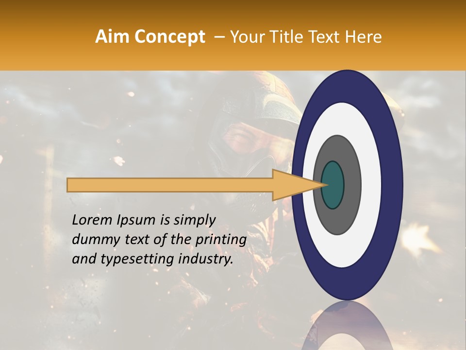 A Man In A Gas Mask Holding A Gun PowerPoint Template