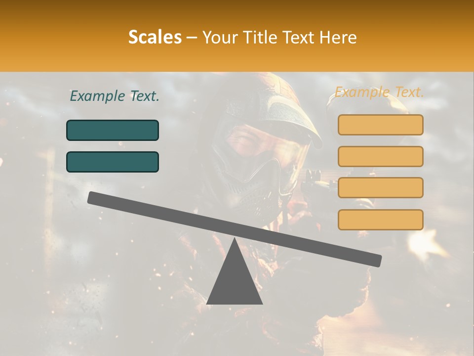 A Man In A Gas Mask Holding A Gun PowerPoint Template