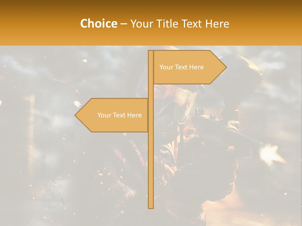A Man In A Gas Mask Holding A Gun PowerPoint Template