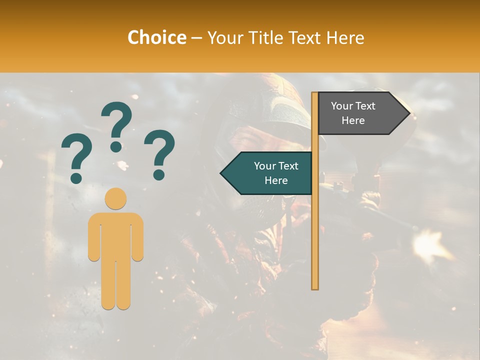 A Man In A Gas Mask Holding A Gun PowerPoint Template