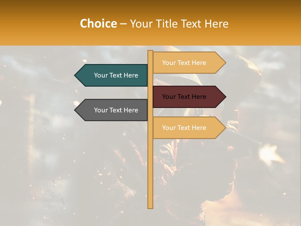 A Man In A Gas Mask Holding A Gun PowerPoint Template