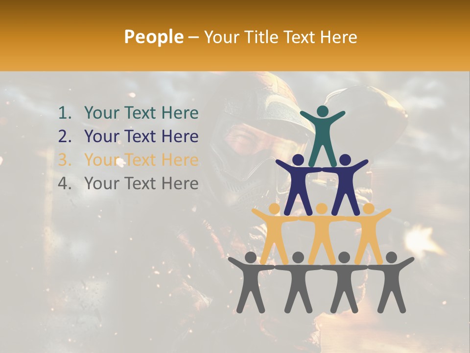 A Man In A Gas Mask Holding A Gun PowerPoint Template