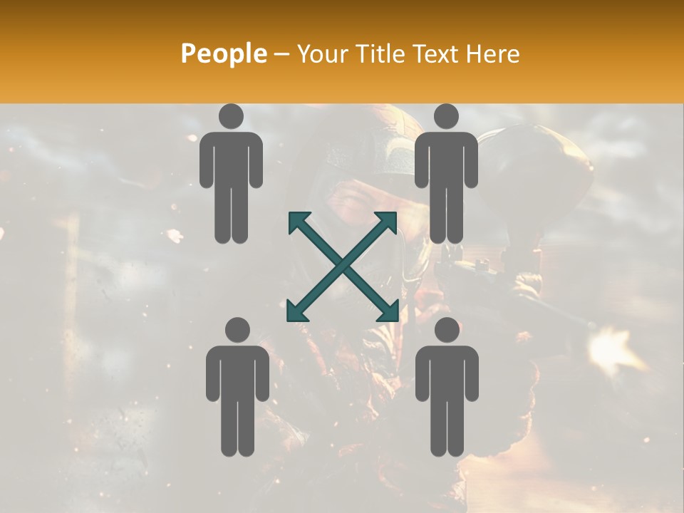 A Man In A Gas Mask Holding A Gun PowerPoint Template