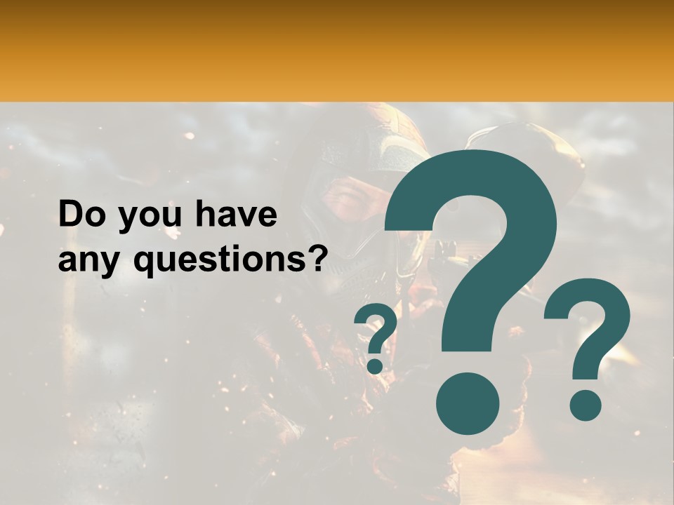 A Man In A Gas Mask Holding A Gun PowerPoint Template