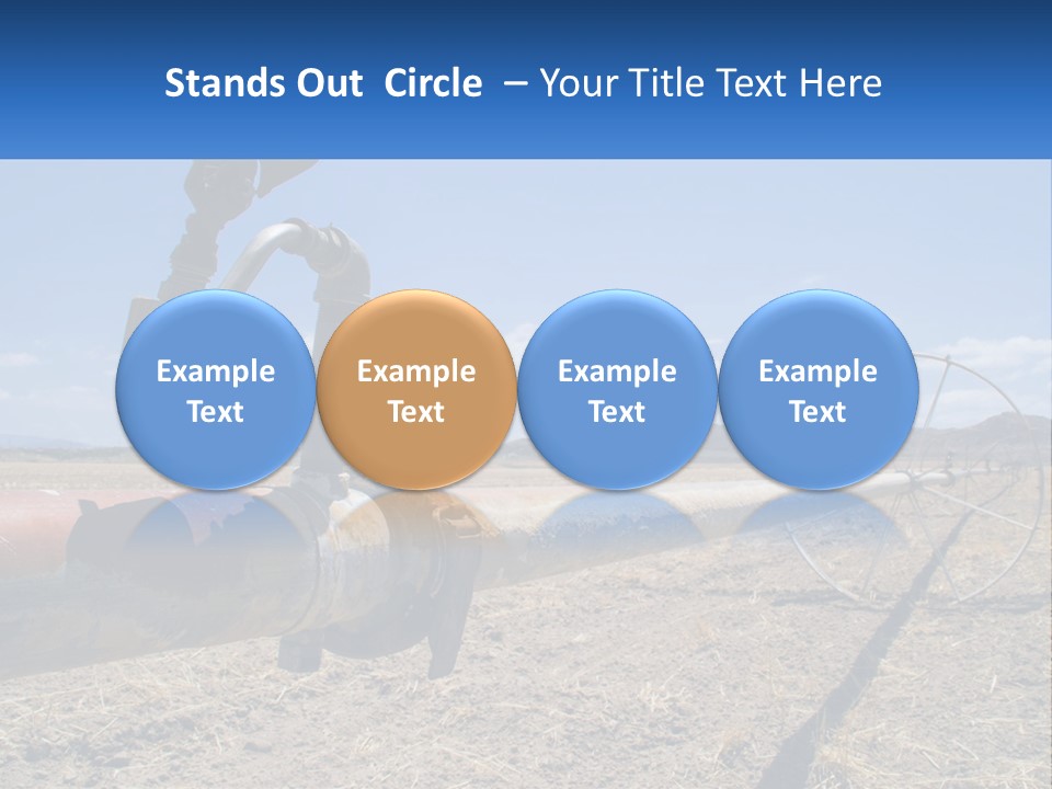 A Pipe In The Middle Of A Desert With A Sky Background PowerPoint Template