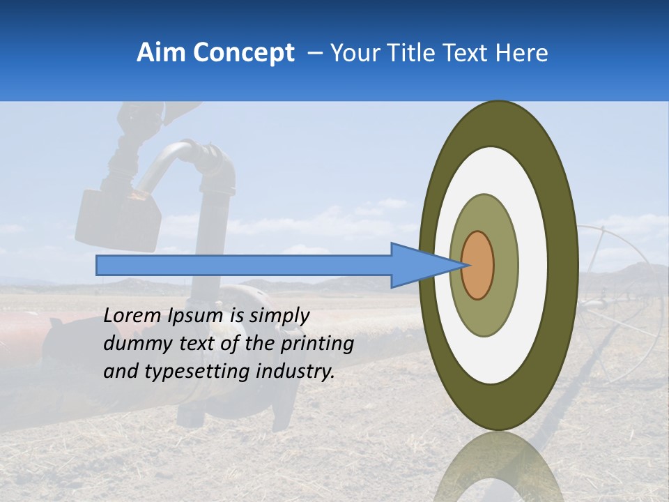 A Pipe In The Middle Of A Desert With A Sky Background PowerPoint Template