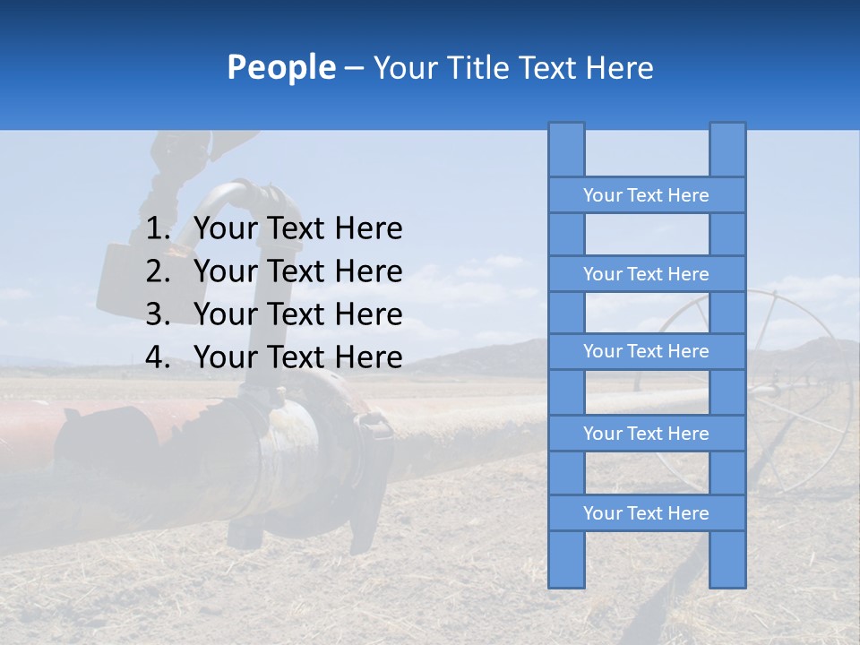 A Pipe In The Middle Of A Desert With A Sky Background PowerPoint Template