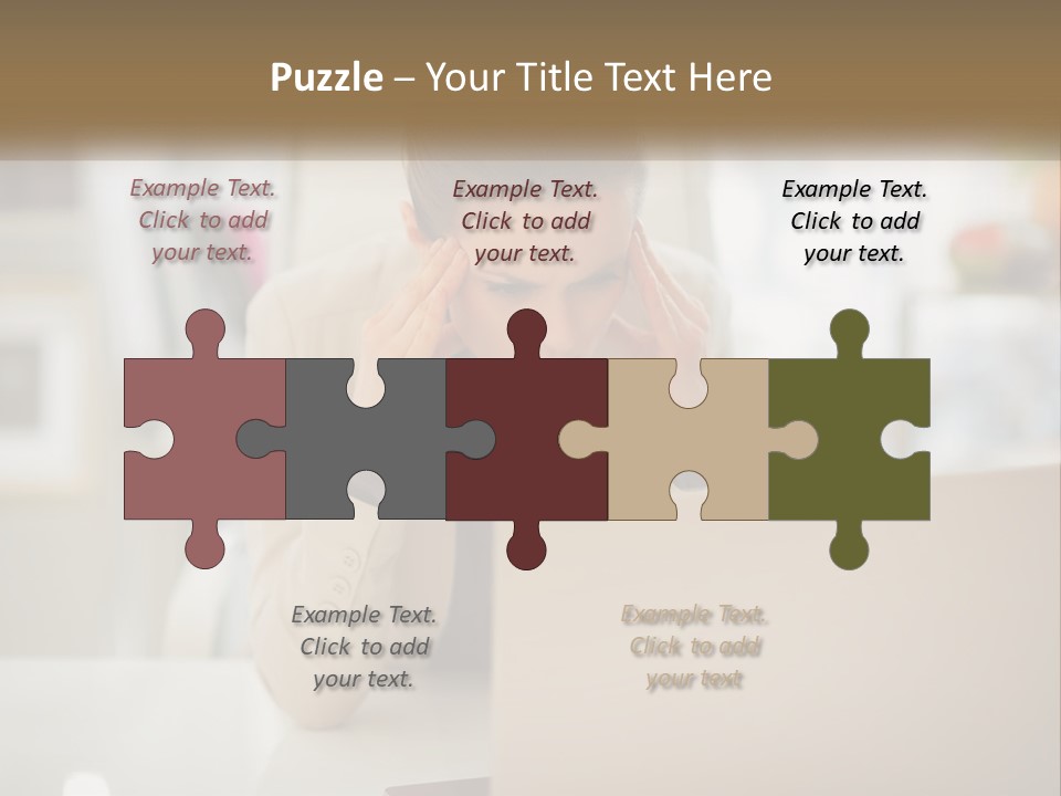 A Woman Sitting In Front Of A Laptop Computer PowerPoint Template