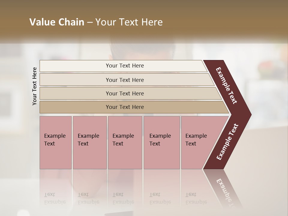 A Woman Sitting In Front Of A Laptop Computer PowerPoint Template