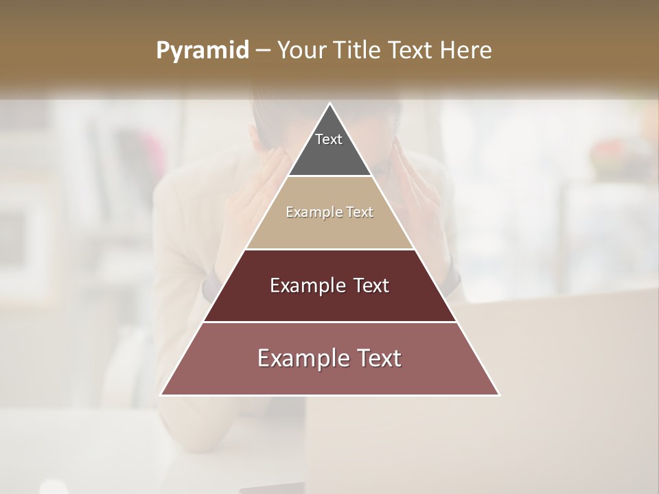 A Woman Sitting In Front Of A Laptop Computer PowerPoint Template