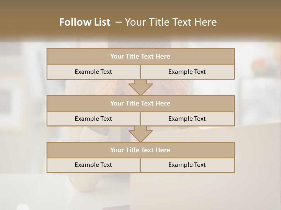 A Woman Sitting In Front Of A Laptop Computer PowerPoint Template