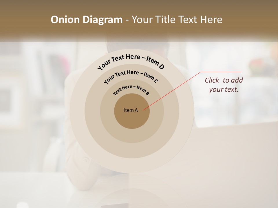 A Woman Sitting In Front Of A Laptop Computer PowerPoint Template