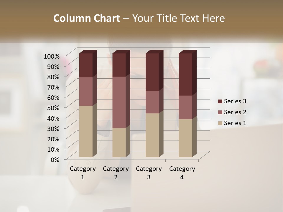 A Woman Sitting In Front Of A Laptop Computer PowerPoint Template