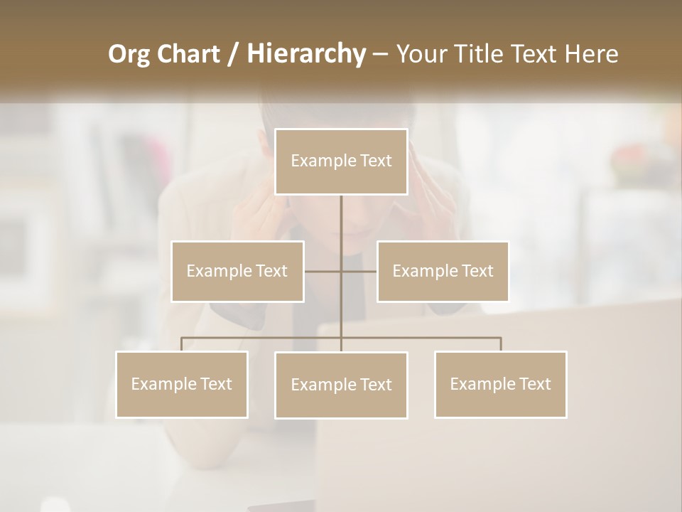 A Woman Sitting In Front Of A Laptop Computer PowerPoint Template