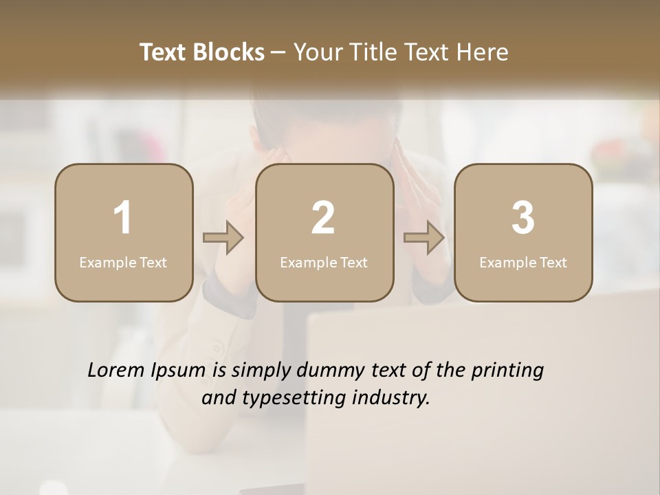 A Woman Sitting In Front Of A Laptop Computer PowerPoint Template