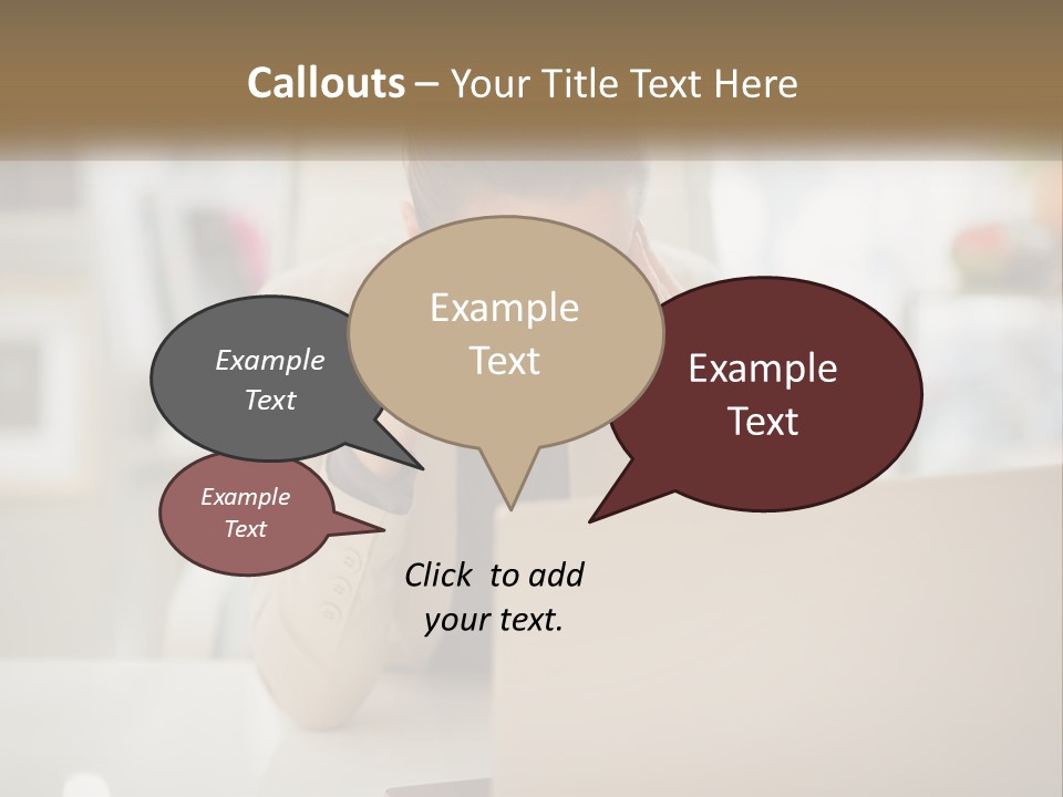 A Woman Sitting In Front Of A Laptop Computer PowerPoint Template