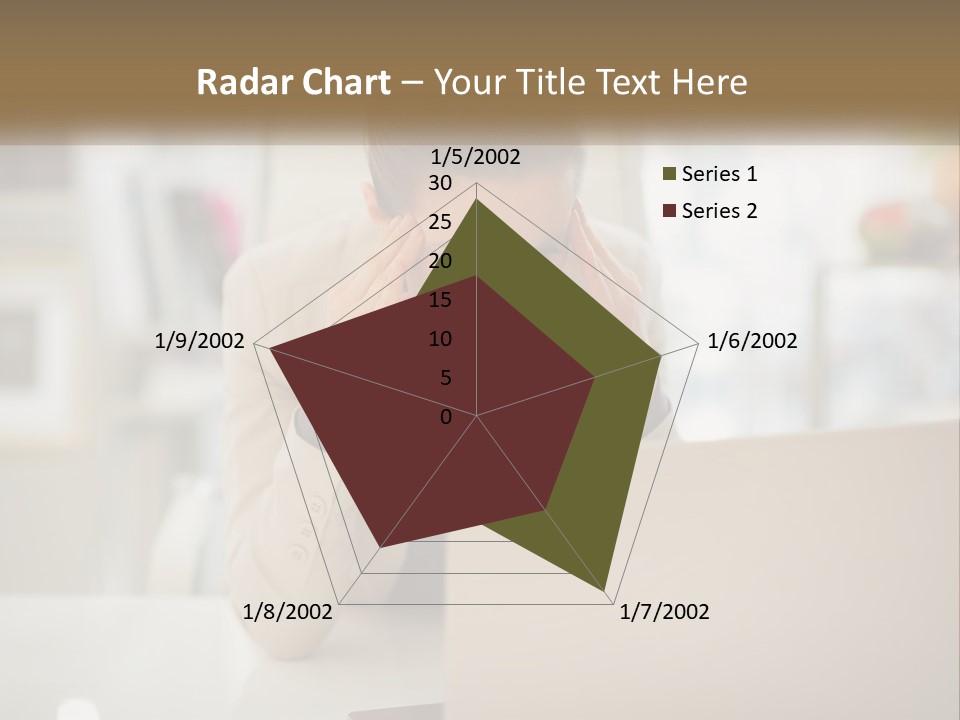 A Woman Sitting In Front Of A Laptop Computer PowerPoint Template