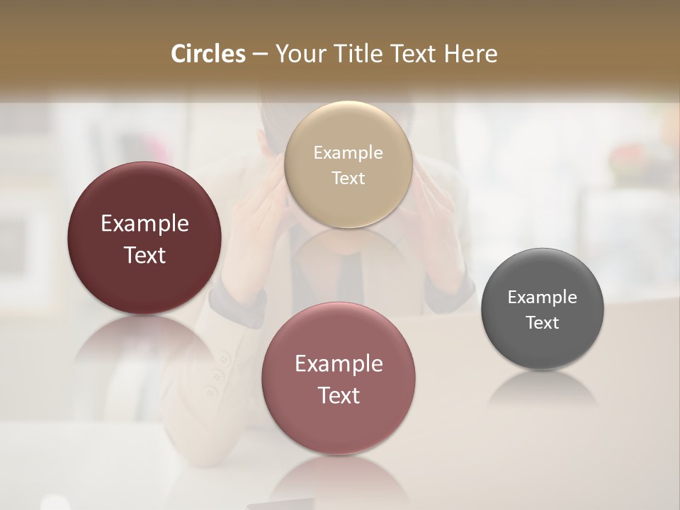 A Woman Sitting In Front Of A Laptop Computer PowerPoint Template