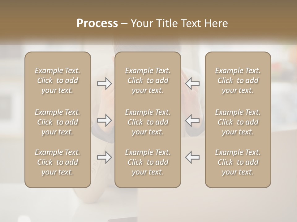 A Woman Sitting In Front Of A Laptop Computer PowerPoint Template