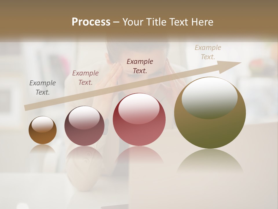 A Woman Sitting In Front Of A Laptop Computer PowerPoint Template