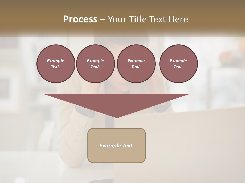 A Woman Sitting In Front Of A Laptop Computer PowerPoint Template