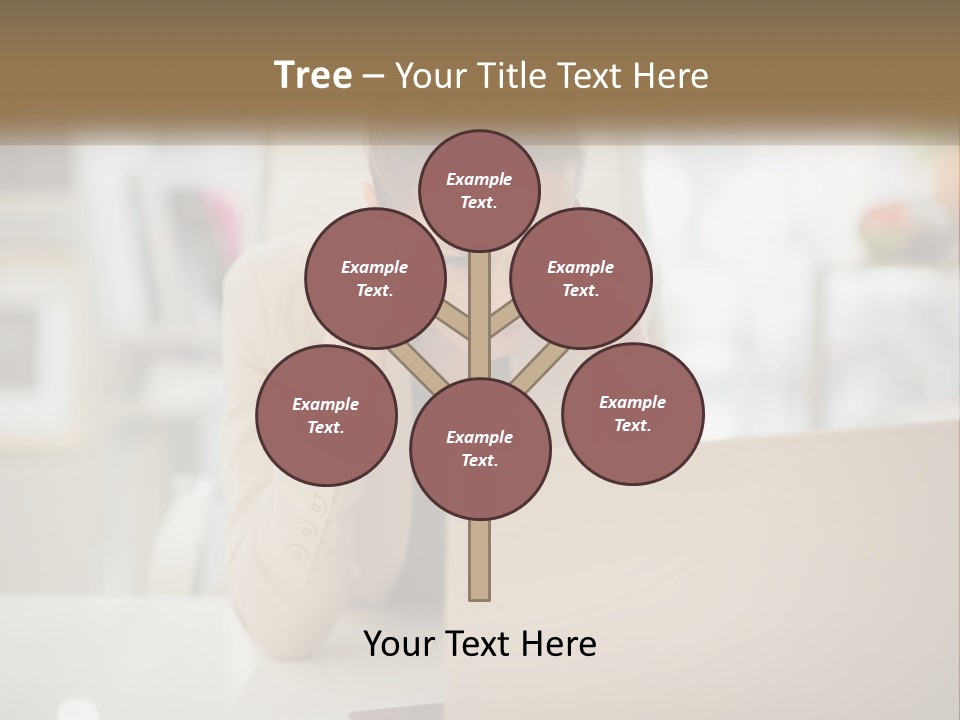 A Woman Sitting In Front Of A Laptop Computer PowerPoint Template