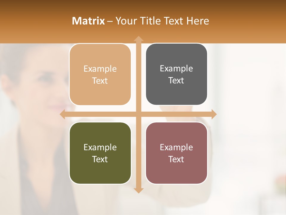 A Woman Writing On A Board With A Marker PowerPoint Template