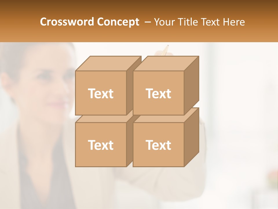 A Woman Writing On A Board With A Marker PowerPoint Template