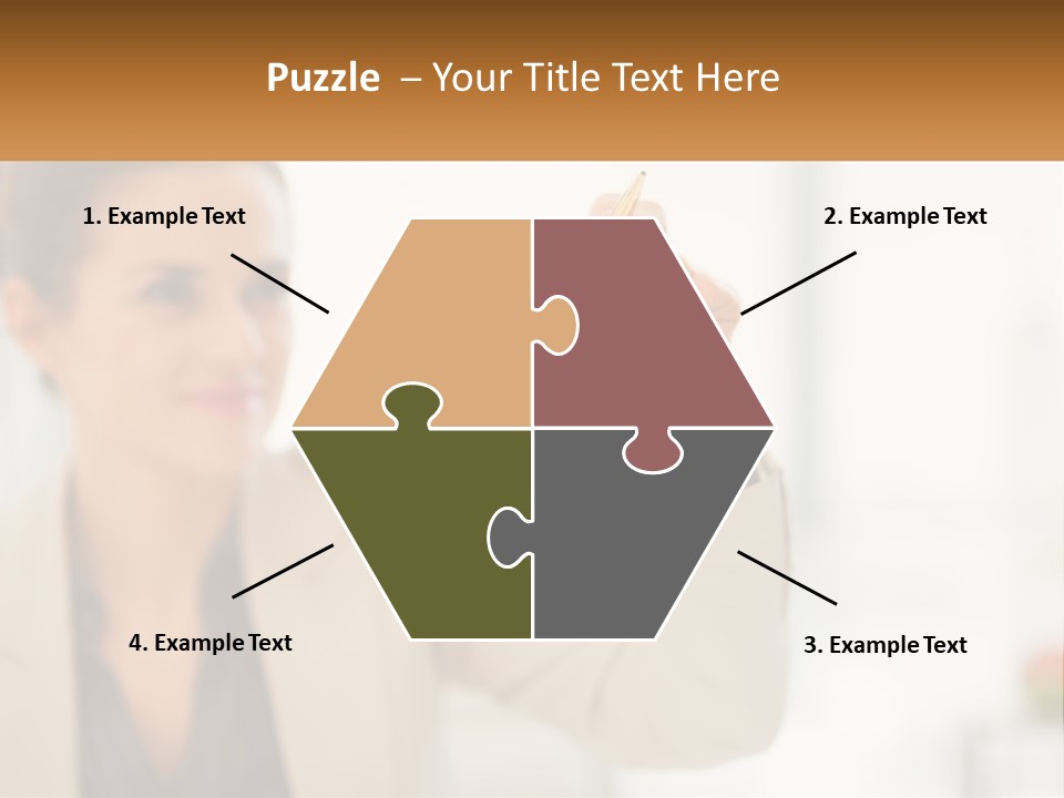 A Woman Writing On A Board With A Marker PowerPoint Template