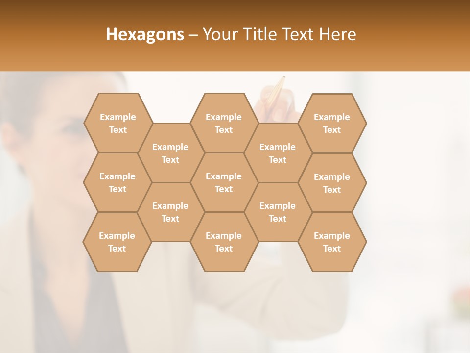 A Woman Writing On A Board With A Marker PowerPoint Template