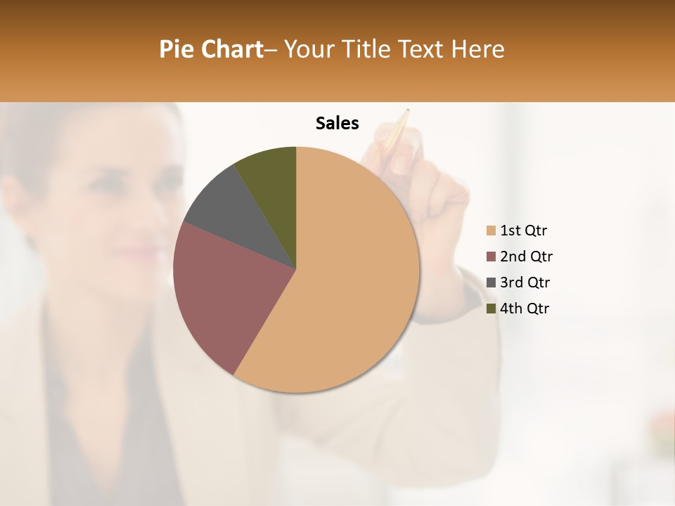 A Woman Writing On A Board With A Marker PowerPoint Template