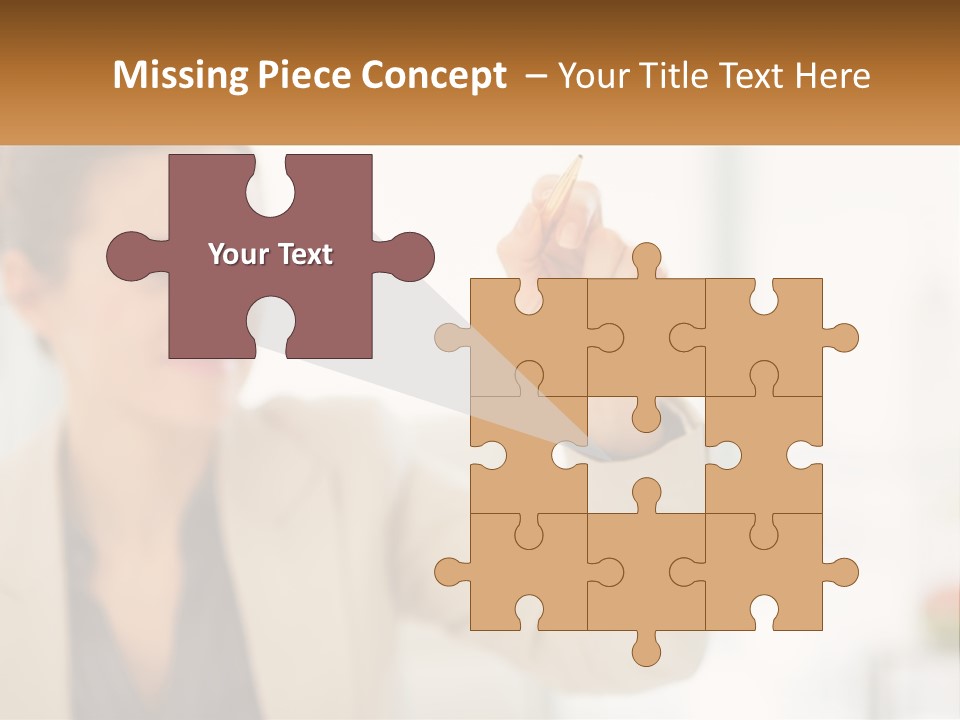 A Woman Writing On A Board With A Marker PowerPoint Template