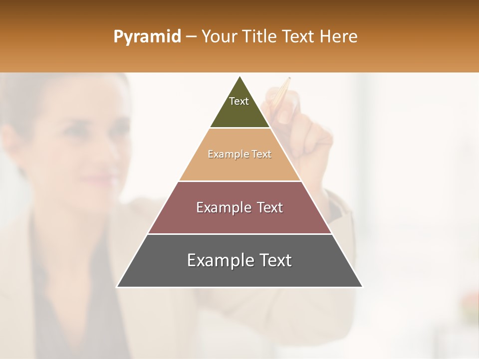 A Woman Writing On A Board With A Marker PowerPoint Template