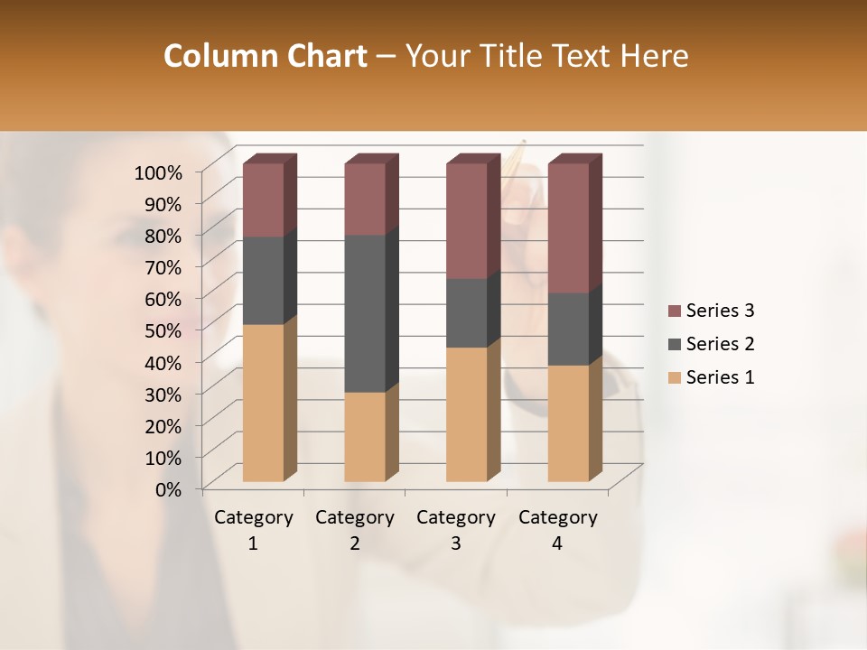A Woman Writing On A Board With A Marker PowerPoint Template
